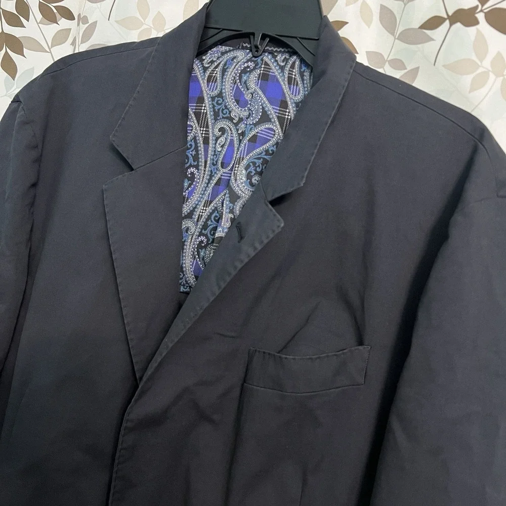 Robert Graham Men's 48 Tailored Fit Cotton Stretch Blazer Sport Coat Paisley